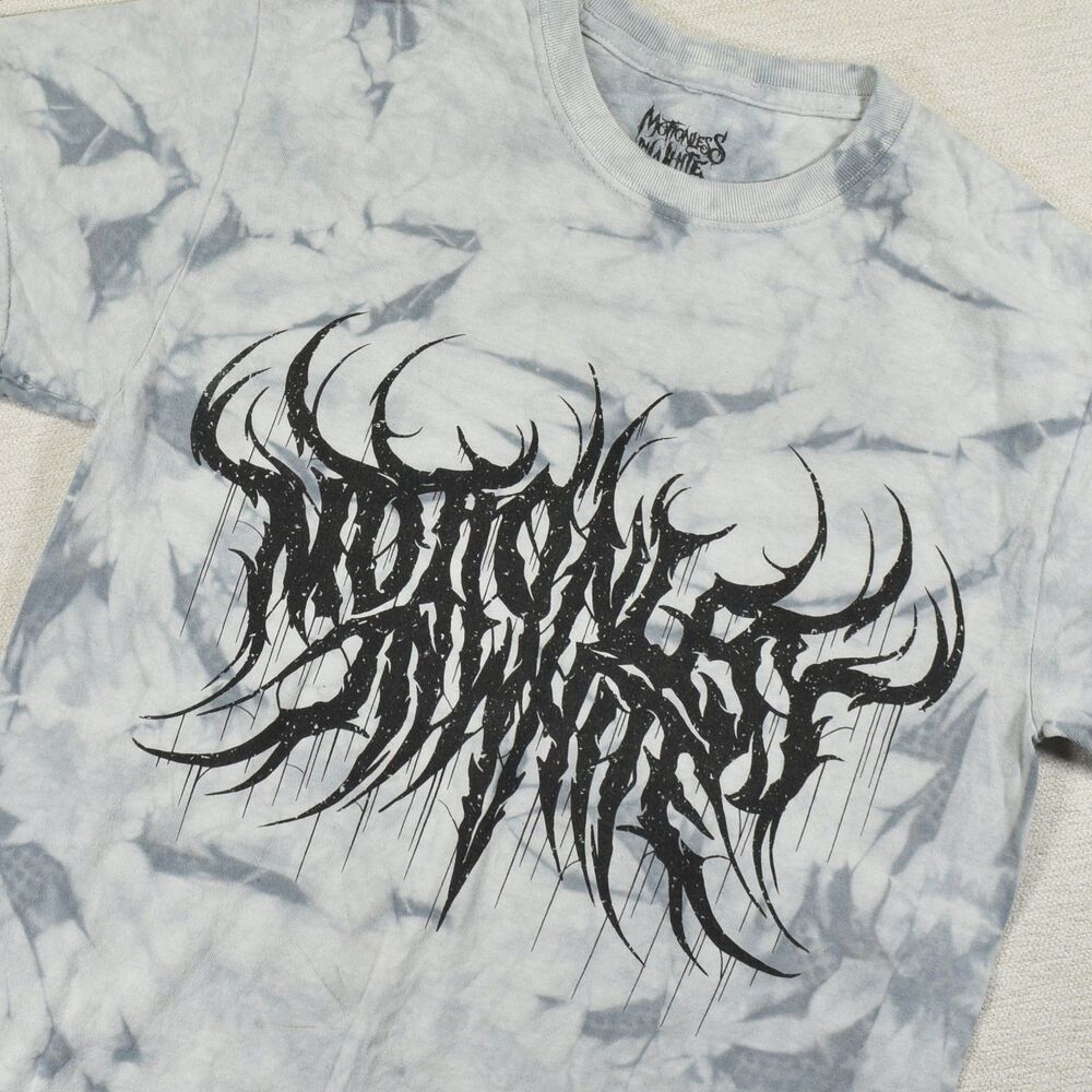 Motionless In White Tie Dye Band T-Shirt  Eye For An Eye Double Graphic Tee Goth